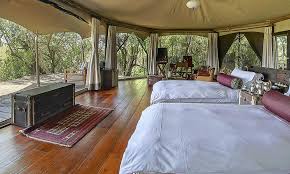 Tented King size bedroom at Olarro Lodge